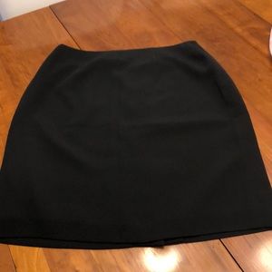 Black Lined Suit Skirt